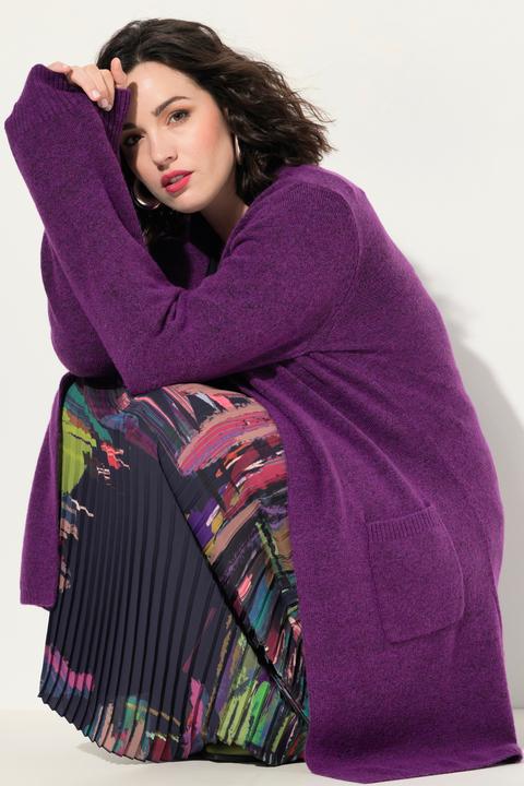 Actual product image Ulla Popken Oversized Open Shape Long Sleeve Cardigan (46, 48)