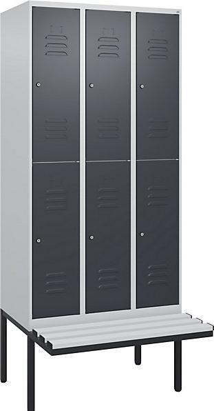 Actual product image C+P Double-decker locker Classic PLUS bench seat (90 cm, 212 cm)