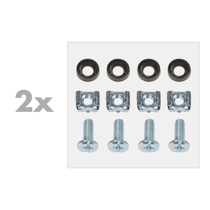 Actual product image LogiLink W02B40G 48.30cm (19") wall bracket 2 U, light grey