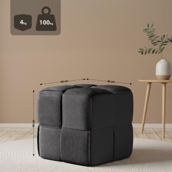 Image du produit CLP Sitzhocker Cordstoff Forinta