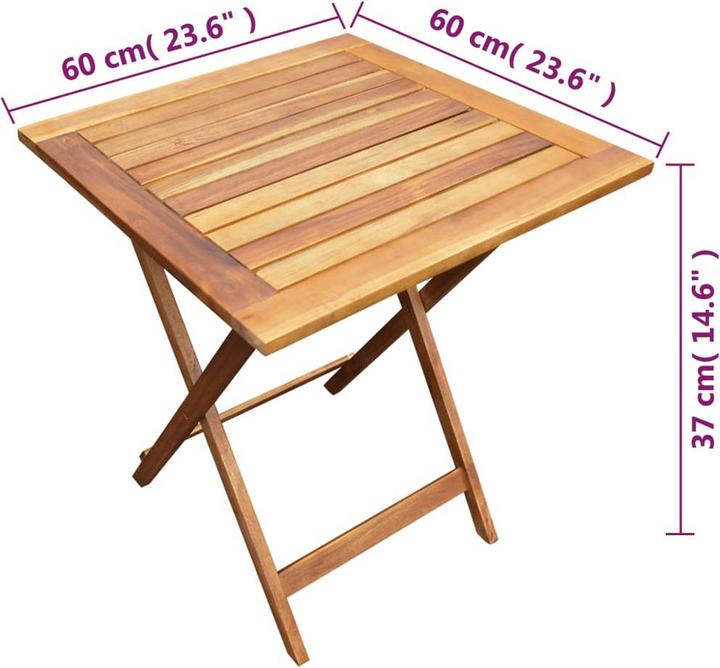 Produktbild vidaXL Simone Square table (60 x 60 x 73 cm)