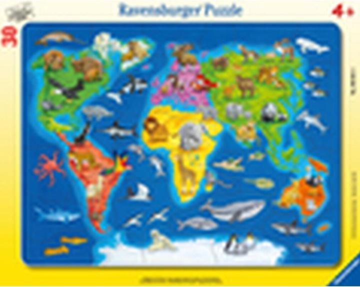 Produktbild Ravensburger Weltkarte mit Tieren (30 Teile)