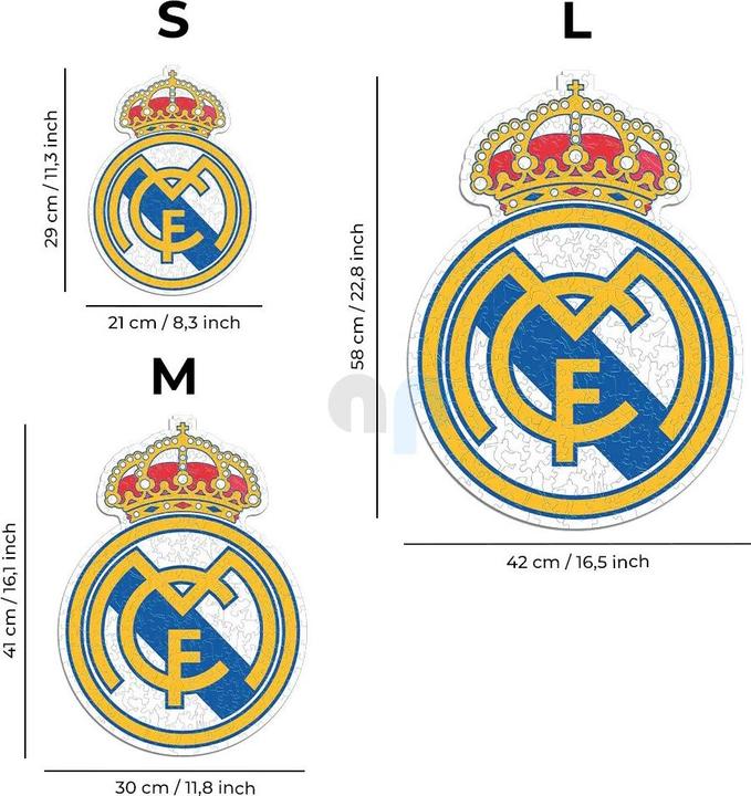 Productafbeelding Iconic Real Madrid CF - Logo - Puzzel in Legno Taglia L (500 Pezzi) (500 onderdelen)