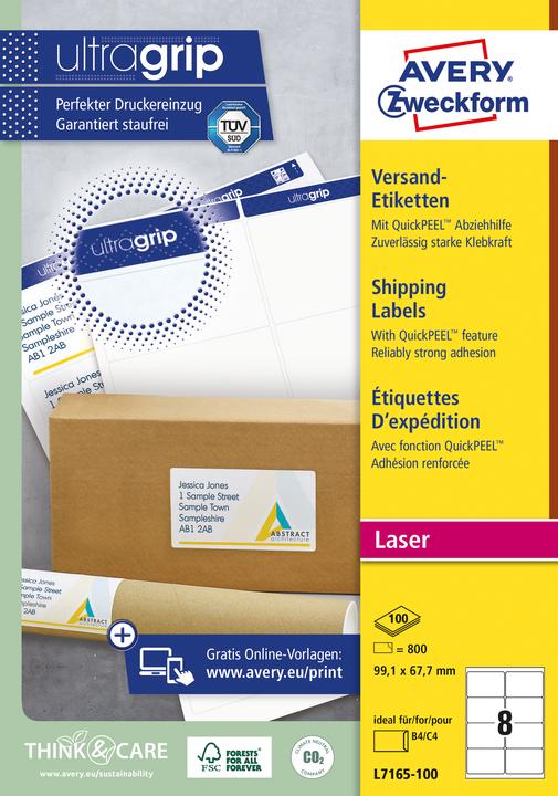 Actual product image Avery Shipping labels
