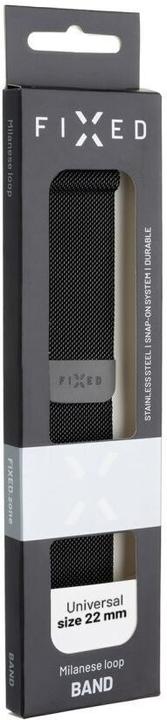 Image du produit Fixed Mesh metal rem til Smartwatch Universal 22 mm Sort (22 mm, Acier inoxydable)