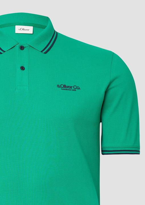 Produktbild S.Oliver Polo-Shirt Piqué-Poloshirt mit Kontrastdetails und Logo (XXL)