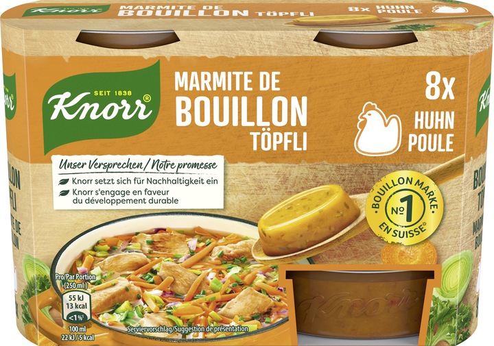 Image du produit Knorr Marmite de bouillon de poulet, consistance molle & rapidement soluble, pour sauces, viande & wok