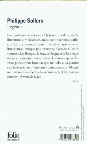 Immagine prodotto Légende (Francese, Sollers Philippe, 2022)