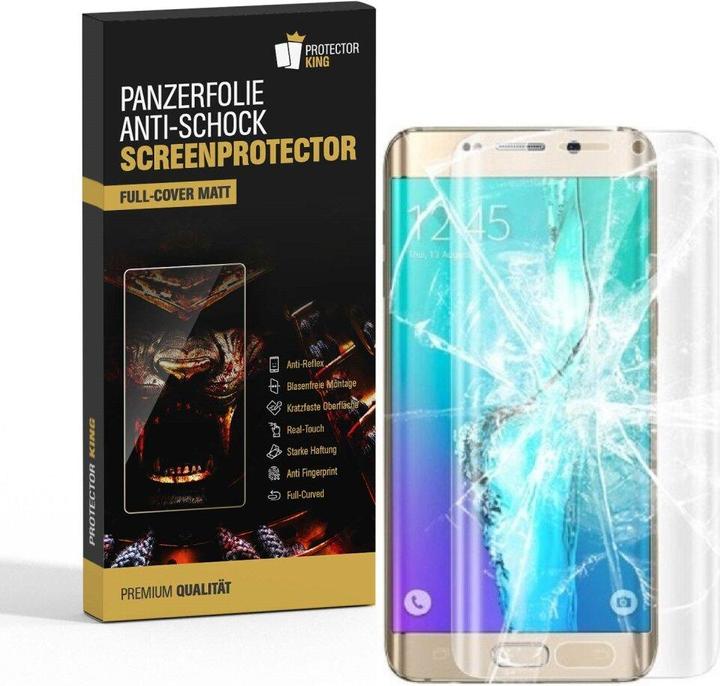 Produktbild Protectorking 3x Panzerfolie Anti-Shock Full Cover matt (3 Stück, Samsung Galaxy S6 Edge)