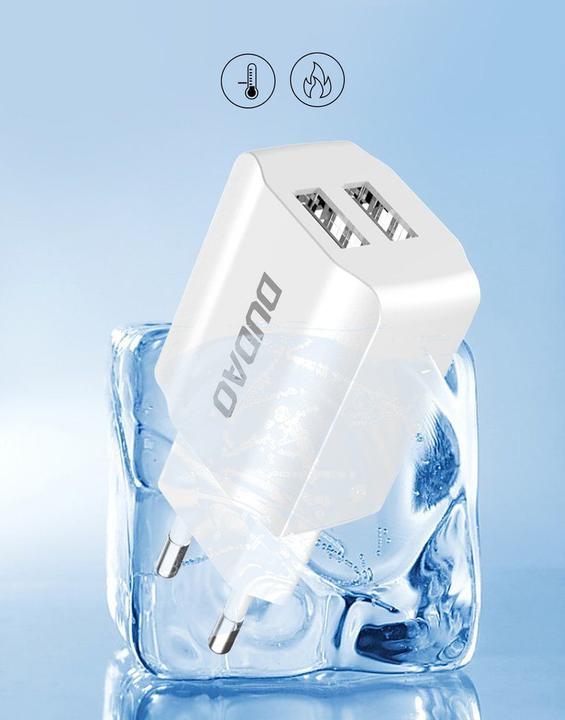 Produktbild Dudao EU charger 2 x USB 2.4A 5V DC white (12 W)