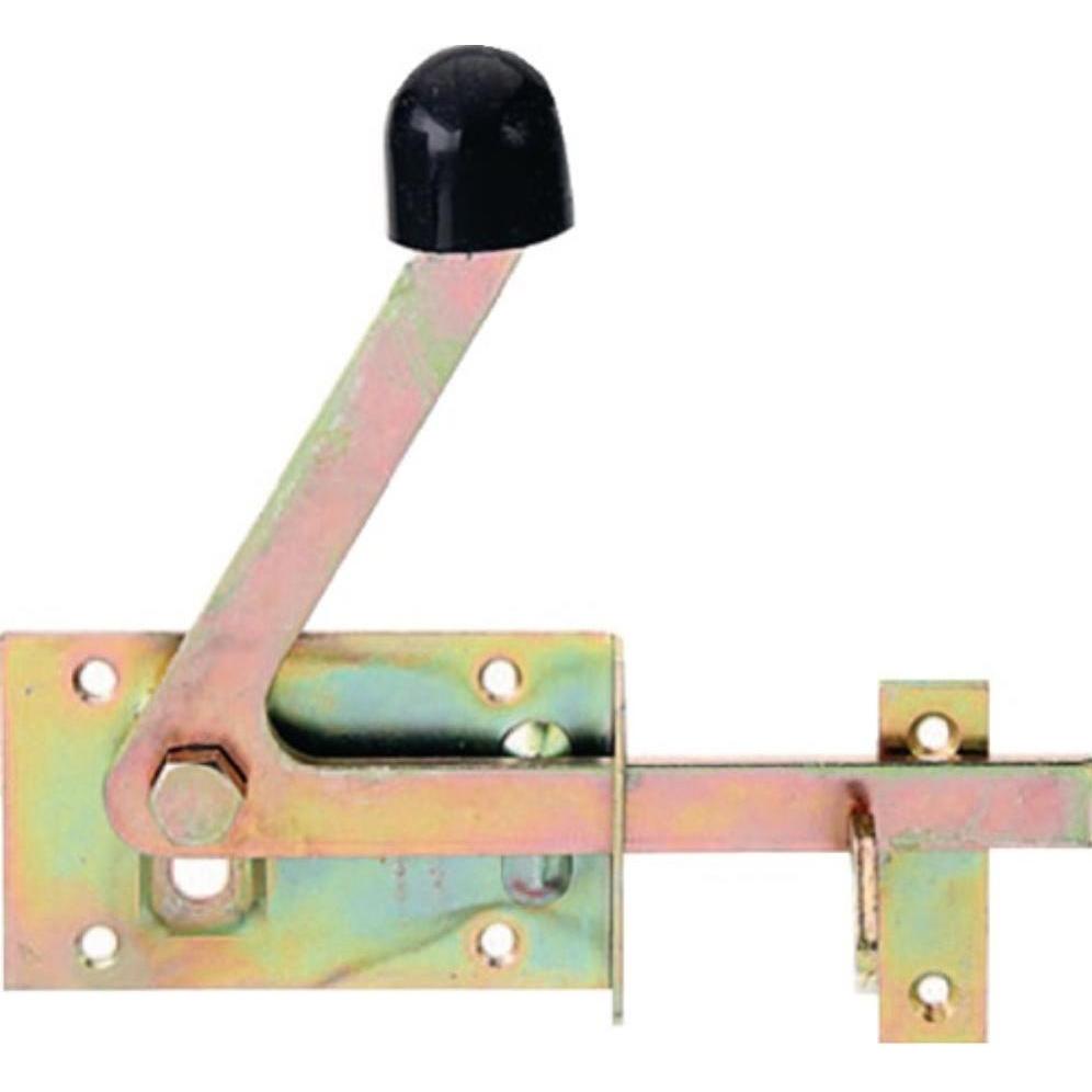 GAH, Baubeschläge + Holzverbinder, Gartentorfalle H60xB100mm galvanisch gelb verzinkt (1 Stk.)