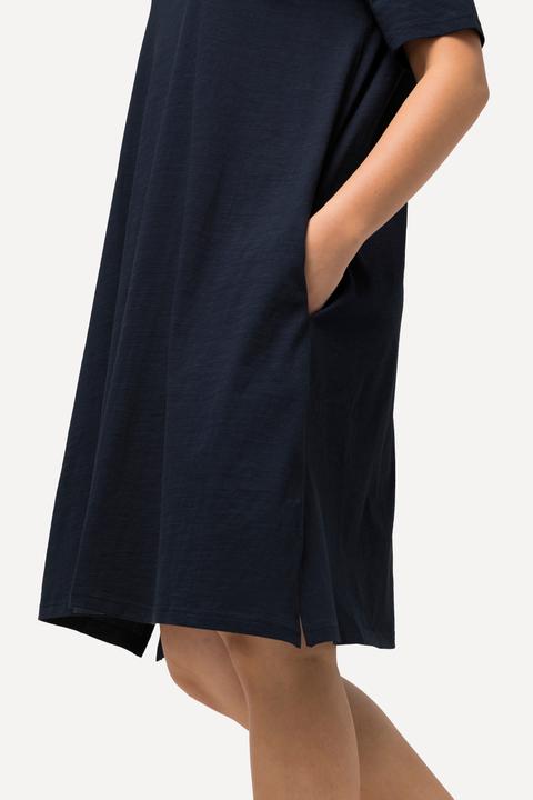 Produktbild Ulla Popken Jerseykleid, A-Linie, Rundhals, Halbarm, Taschen (54)