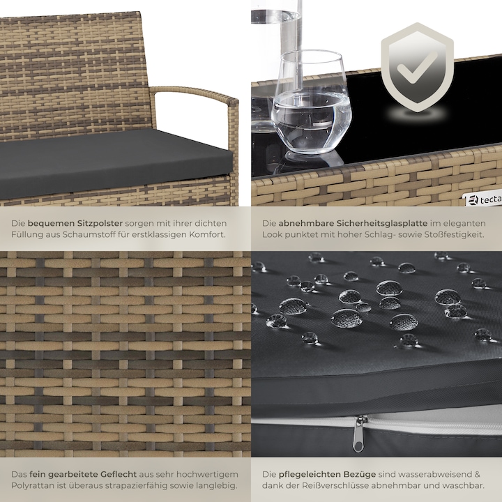 Produktbild tectake Rattan Sitzgruppe