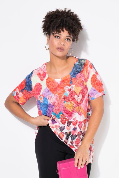 Actual product image Miamoda T-Shirt, A-Linie, Herzmuster (56)