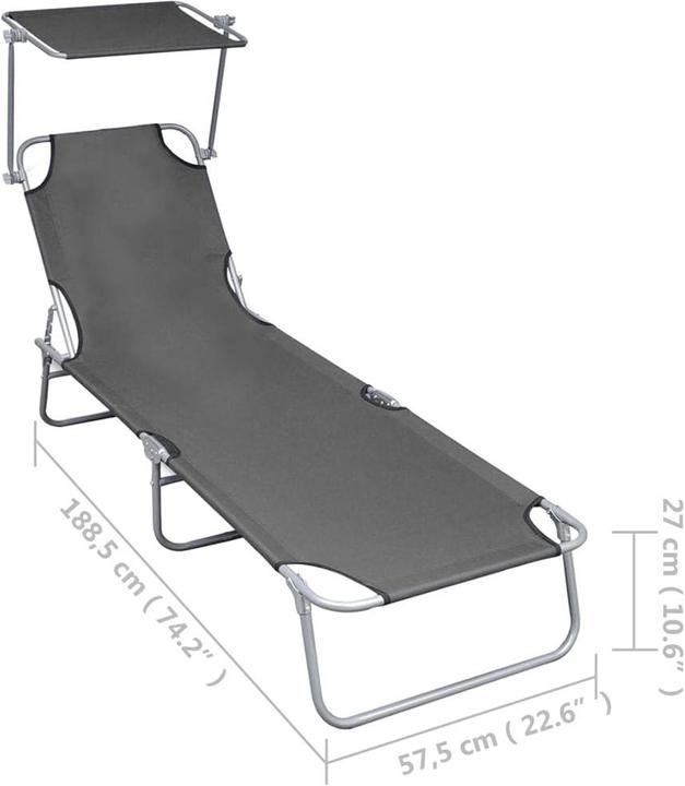 Produktbild vidaXL Sonnenliege (188.50 cm)