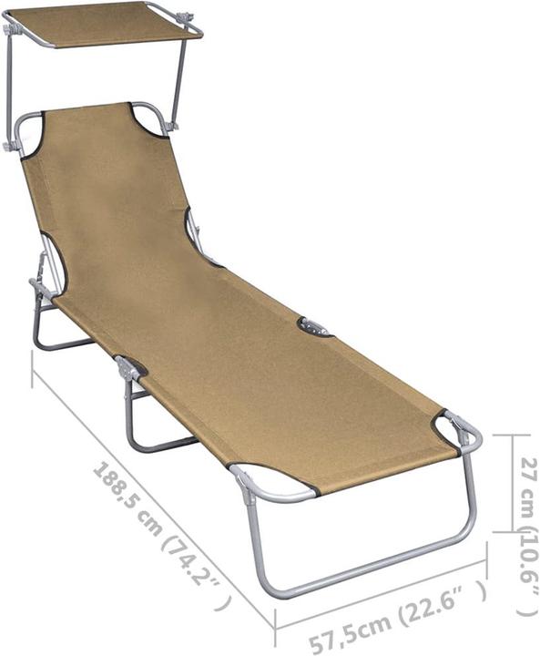 Produktbild vidaXL Sonnenliege (188.50 cm)