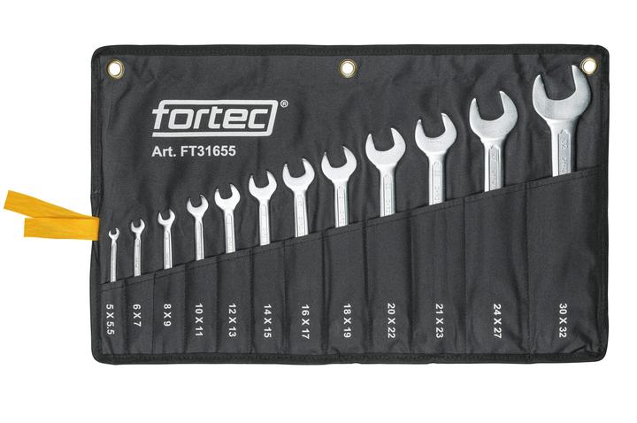 Actual product image Fortec ® Double open-end wrench set, 12-pcs., 5 - 32 mm