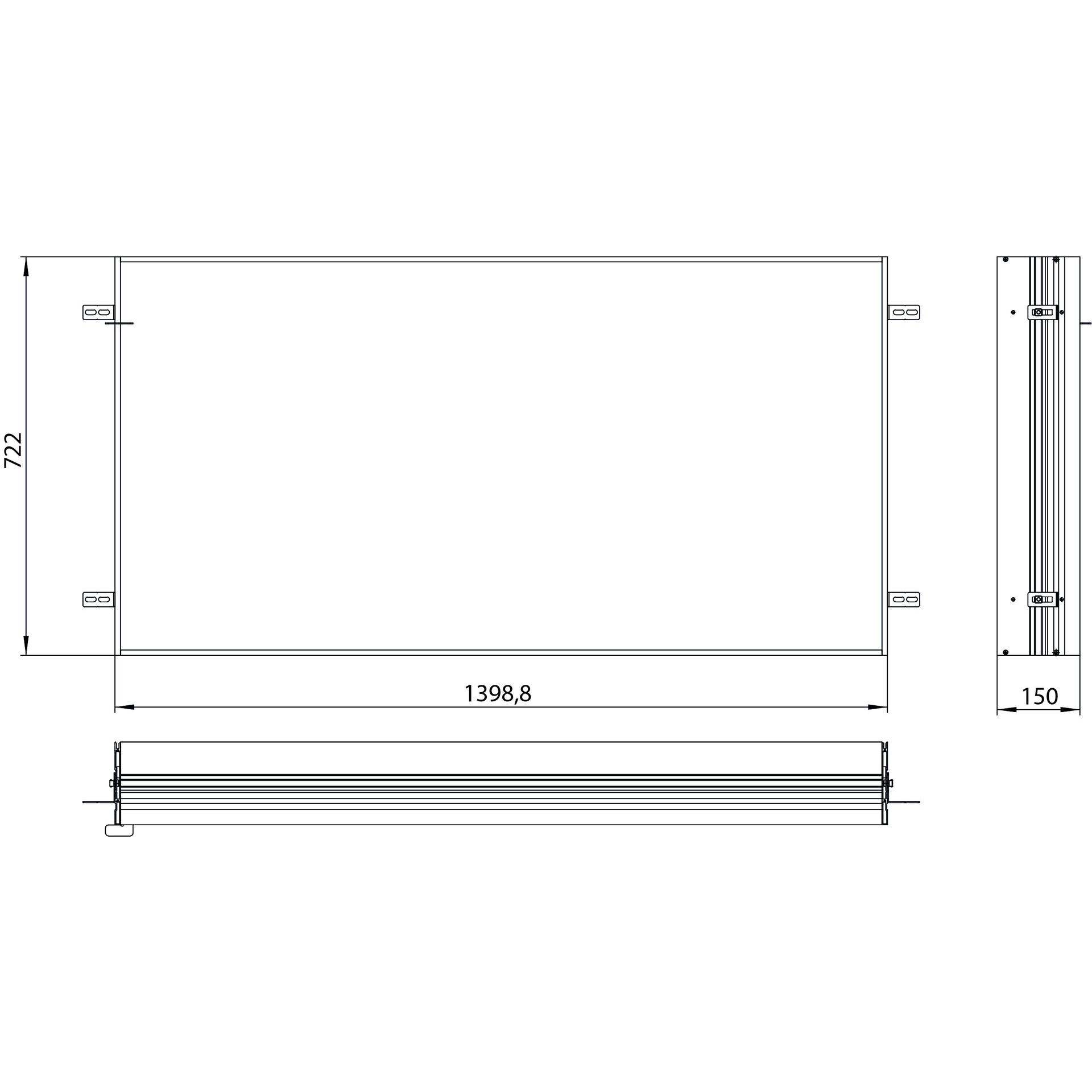 Thumbnail - Emco, Zubehör Badmöbel, prime Einbaurahmen für Lichtspiegelschrank 1400mm, 949700031