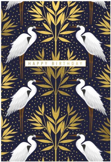 Produktbild The art file Geburtstagskarte Kranich B6 (1 Stk.)