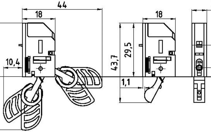 Actual product image BSW Bolt switch contacts 1886 (frame side)