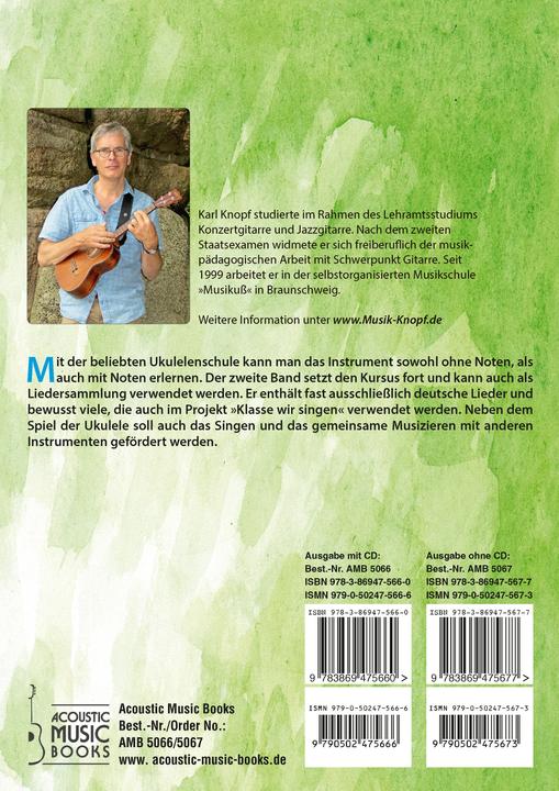 Produktbild Komm, wir spielen Ukulele! Band 2. Ausgabe mit CD (Deutsch, Karl Knopf, 2017)