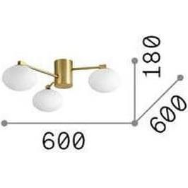 Thumbnail - Ideal lux, Wandleuchte + Deckenleuchte, HERMES G9 Deckenleuchte 3x ⌀600mm dimmbar Weiss warmweiss 322667 (370 lm, G9)