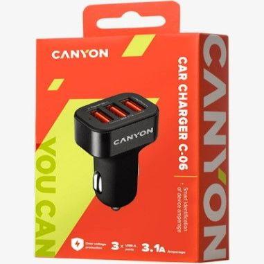 Produktbild Canyon KFZ-Ladegerät 3Port,3xUSB-A