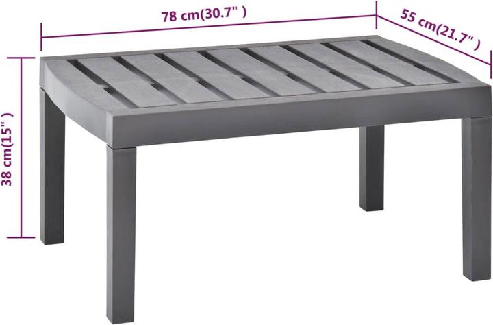 Produktbild vidaXL Gartentisch (78 x 55 x 38 cm)