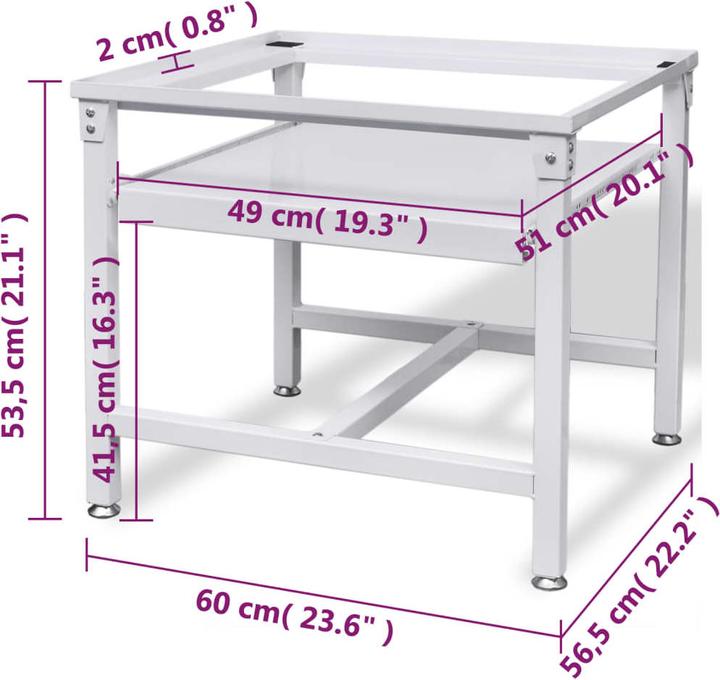 Image du produit vidaXL Waschmaschinensockel