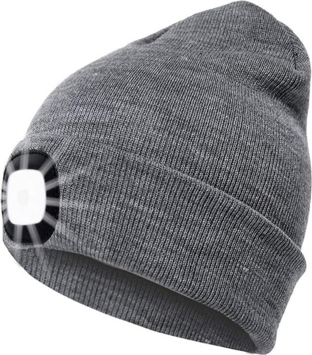 Out of the blue Beanie-Mütze mit LED Licht Universalgrösse Grau