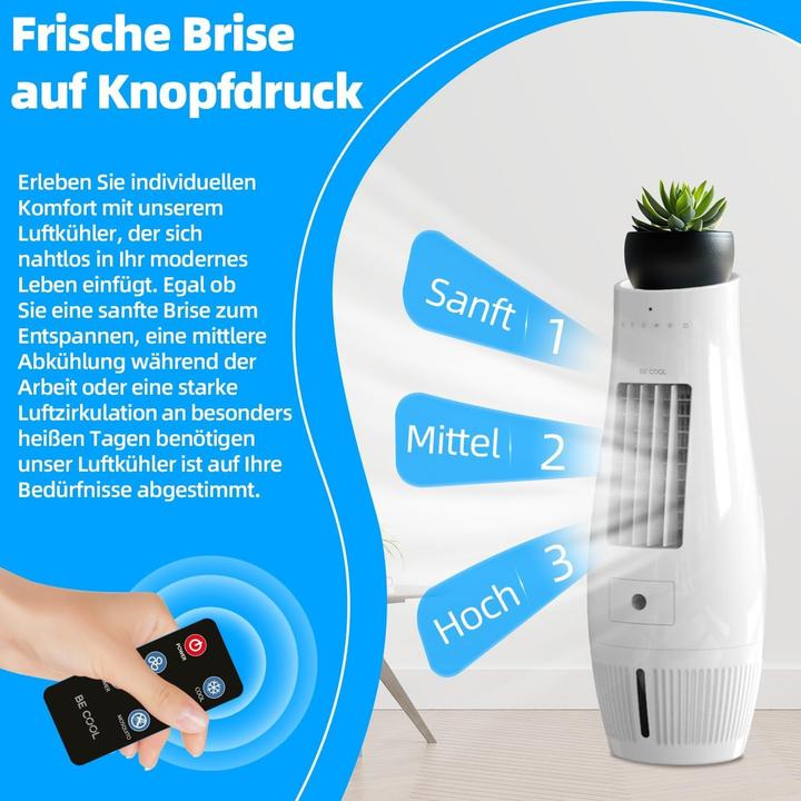 Produktbild Be Cool BC07AC60WFLuftkühler 7 Liter, Mückenabwehr, Luftumwälzung: 480m³/h (10 m²)