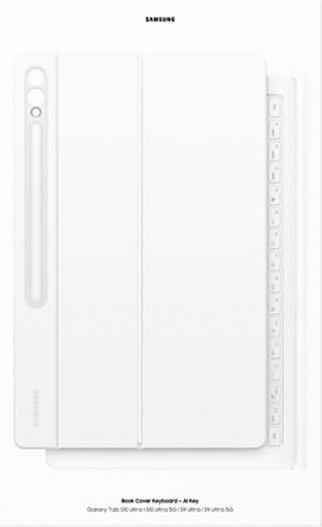 Immagine prodotto Samsung Cover a libro tastiera Tab S10 Ultra/S9 Ultra Bianco (NL, Galaxy Tab S9 Ultra, Galaxy Tab S10 Ultra)