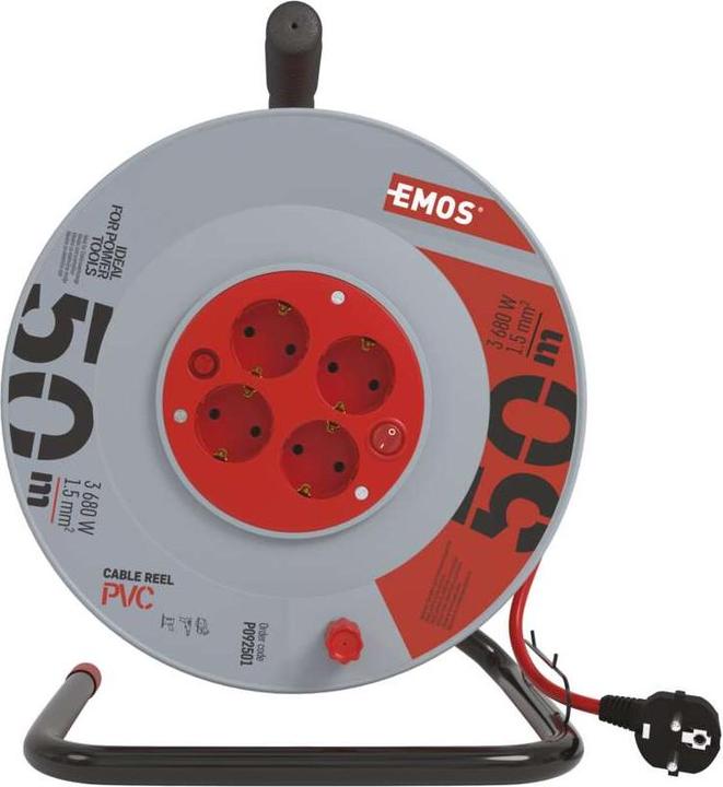 Produktbild Emos Kabeltrommel IP20 1,5mm Schuko 50 m (50 m, 1.50 mm²)
