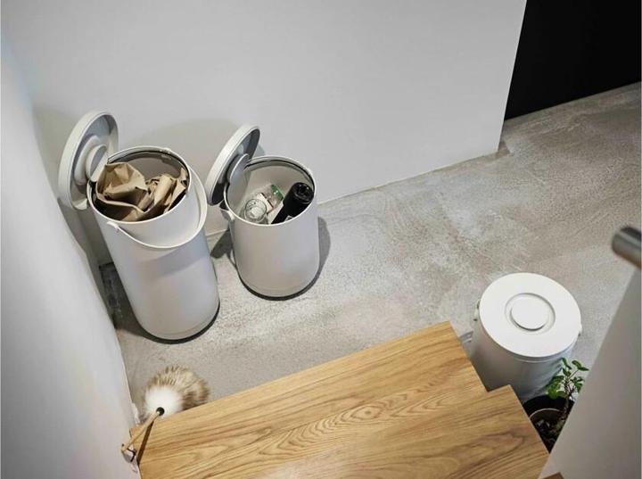 Image du produit Zone Denmark Poubelle Circular 12 l + 22 l, Gris (34 l)