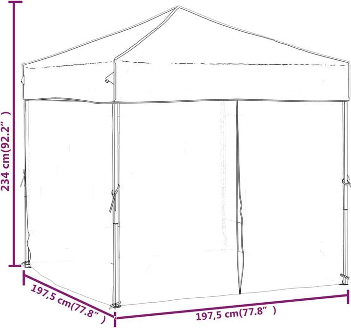 Produktbild vidaXL Bernhilde (197.50 cm, 197.50 cm)
