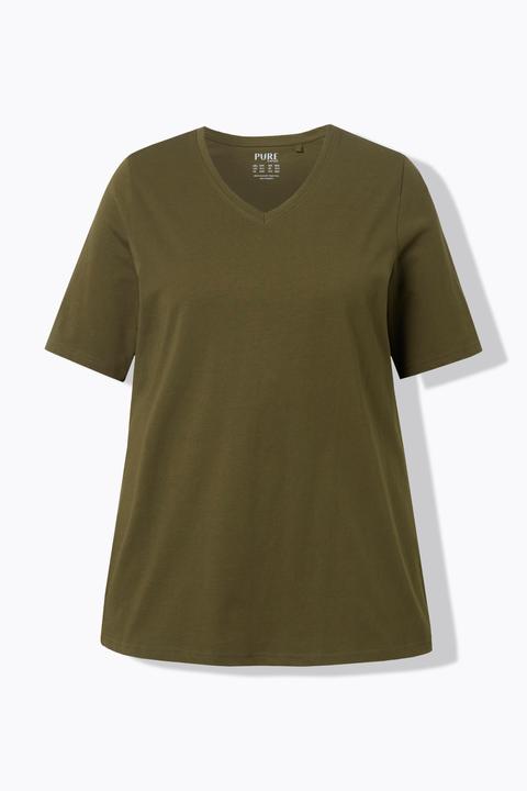 Produktbild Ulla Popken T-Shirts, 2er-Pack, V-Ausschnitt, Halbarm (42, 44)