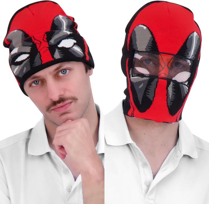 Actual product image Nuura Deadpool Roll Down Cuff Beanie