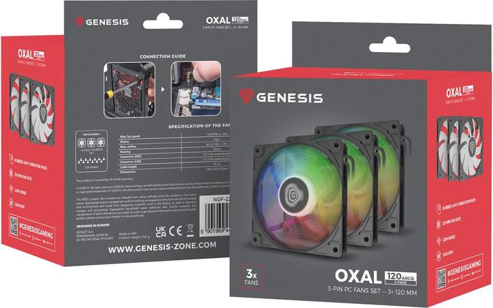 Produktbild Genesis Oxal 120 ARGB (120 mm, 3x)