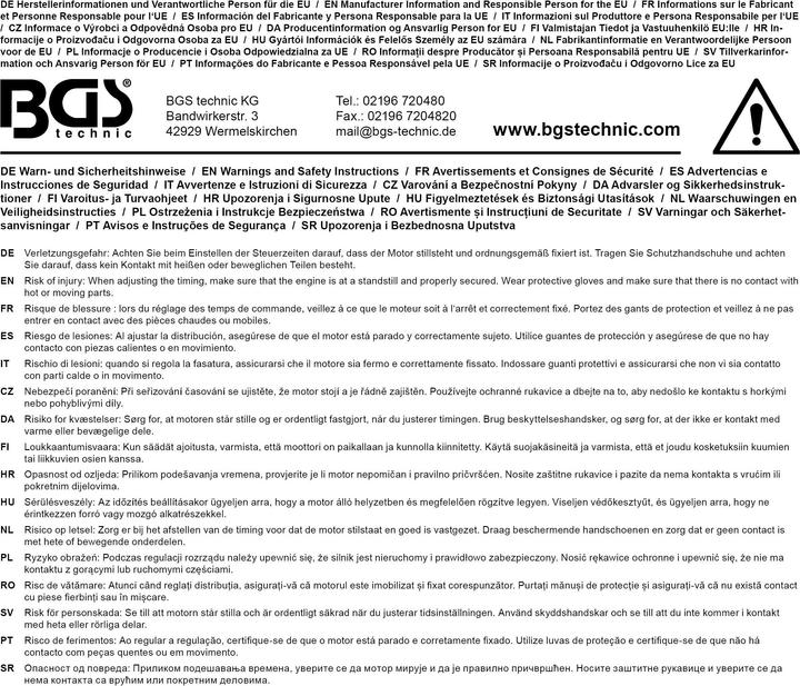 Actual product image BGS Motor-Einstellwerkzeug-Satz