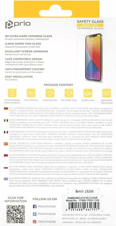 Image du produit prio Verre blindé transparent pour Samsung A73 5G (1 pcs, Samsung Galaxy A73 5G)