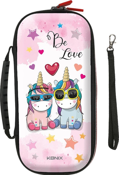 Konix Mythics Unicorn Pro Carry Case be love (Switch Lite, Switch OLED)