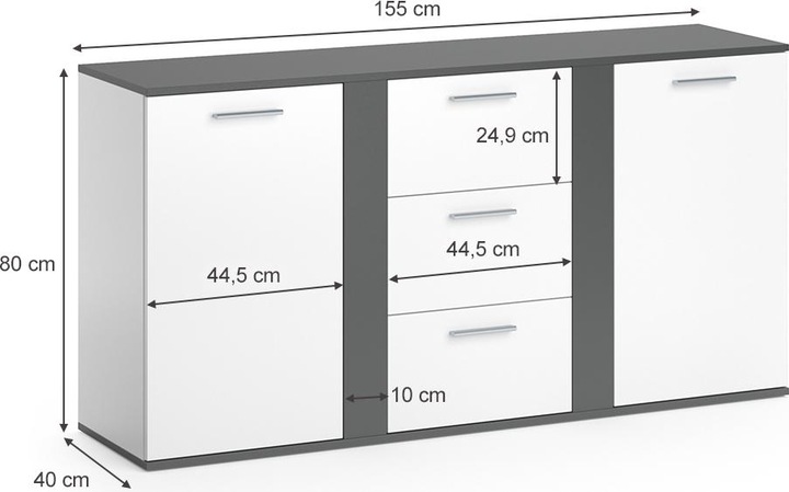 Image du produit Vicco Novelli (155 x 40 x 80 cm)