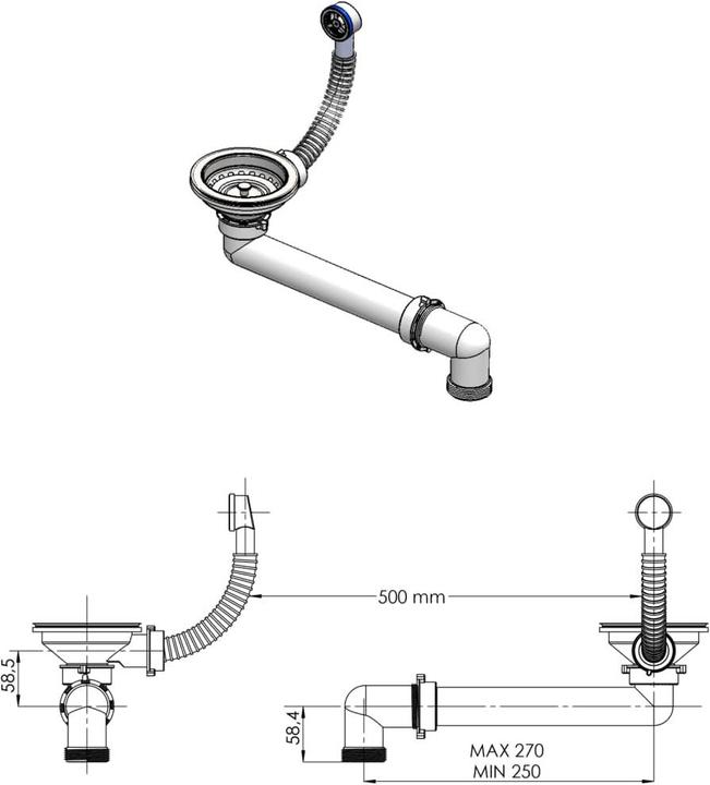 Produktbild vidaXL Becken (450 mm, 600 mm)