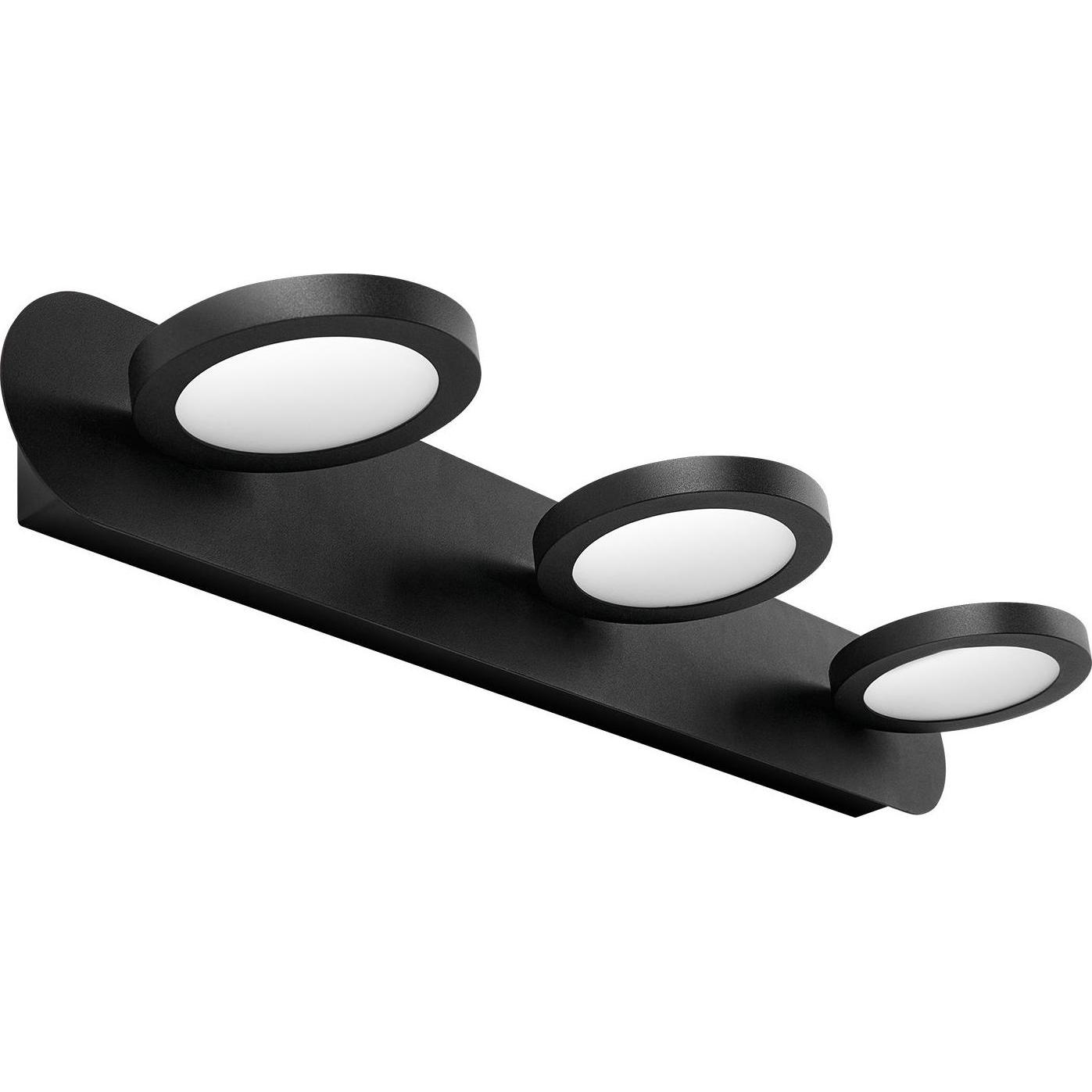 Thumbnail - Emke, Wandleuchte + Deckenleuchte, Spiegelleuchte mit 3 Quellen, Wandleuchte, NeutralWeiss(4200K), Schwarz (975 lm)