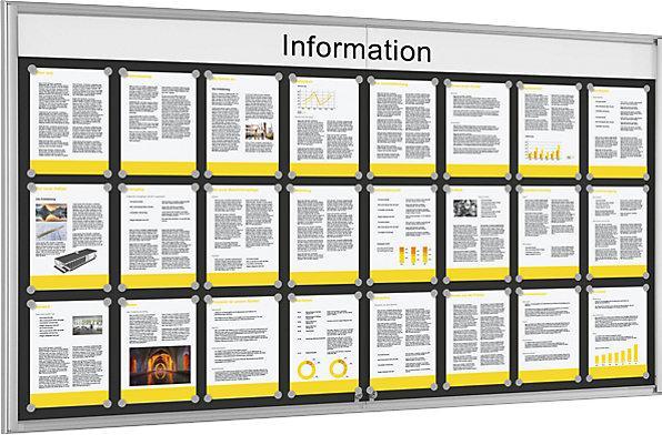 Image du produit Schaar-Design Vitrine simple BASIC (Tableau noir, 196 x 98.50 cm)