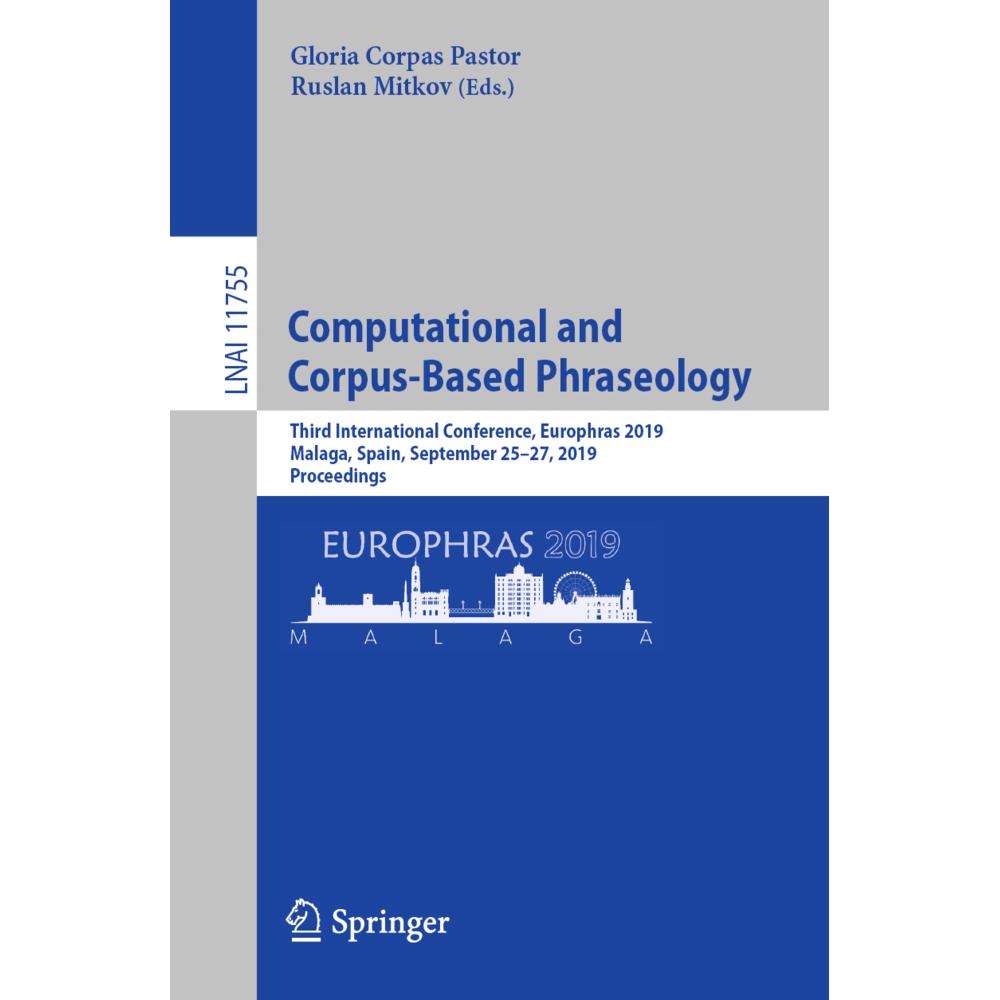 Computational and Corpus-Based Phraseology, Fachbücher von Gloria Corpas Pastor, Ruslan Mitkov