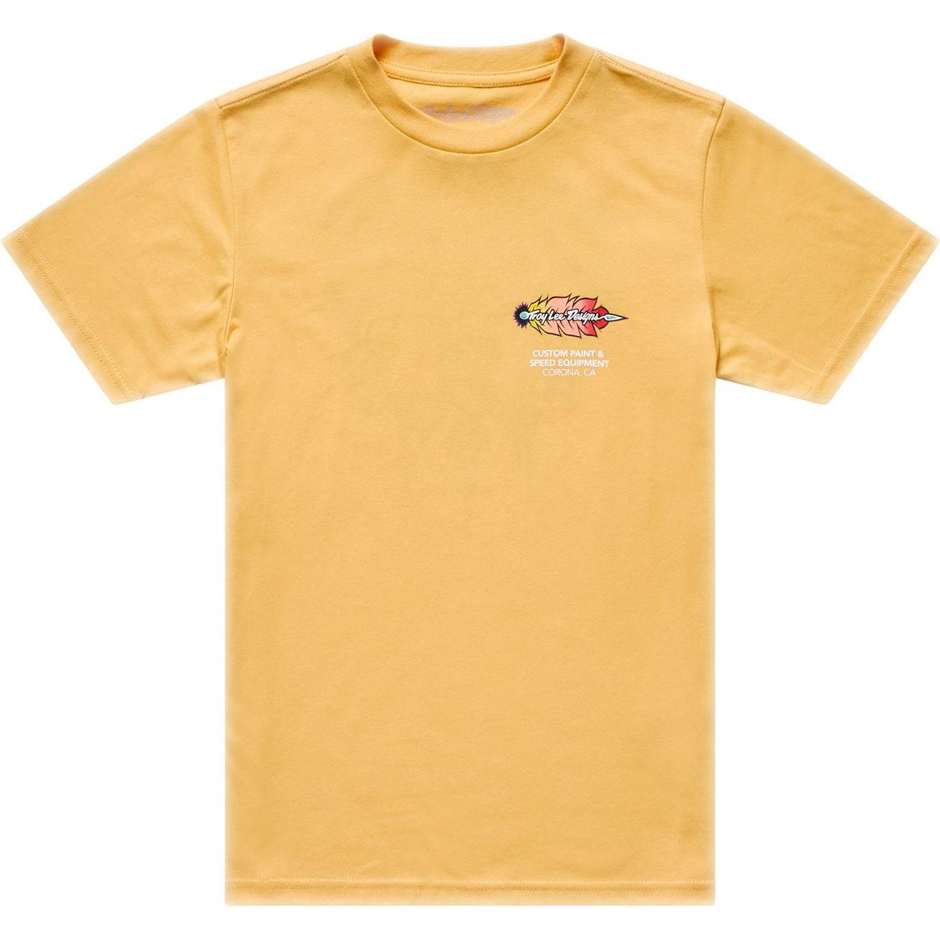 Troy Lee Designs, Bambini, Maglietta, T-Shirt, Feathers, bleached melon, youth, M, Arancia, (M)