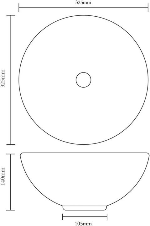 Actual product image vidaXL Waschbecken (325 mm, 325 mm)