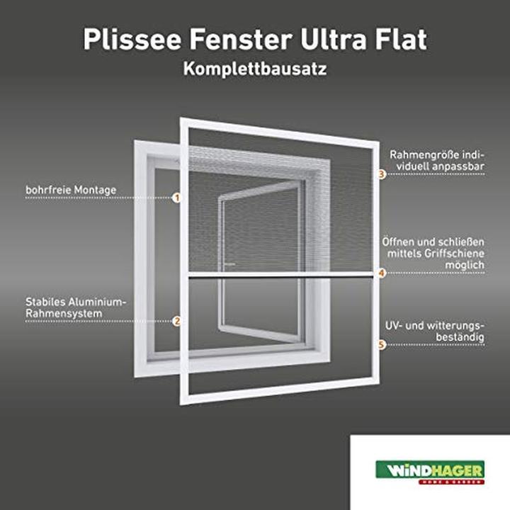 Produktbild Windhager Einhänge-IS-Fenster Plissée (120 x 100 cm)