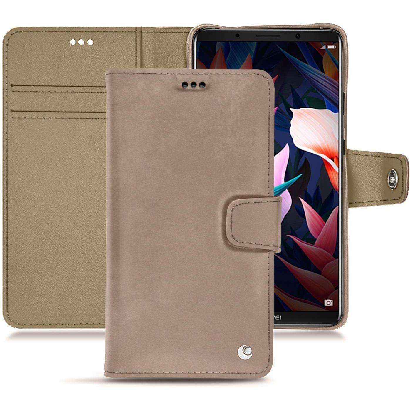 Noreve Lederschutzhülle Wallet (Huawei Mate 10 Pro), Smartphone Hülle, Beige